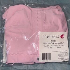 Masthead Pink Surgical Bra Size L